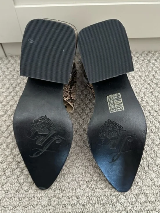 Free People Charlotte Corset Snakeskin Cowgirl Western Square Heel Cutout Boots - Picture 7 of 7